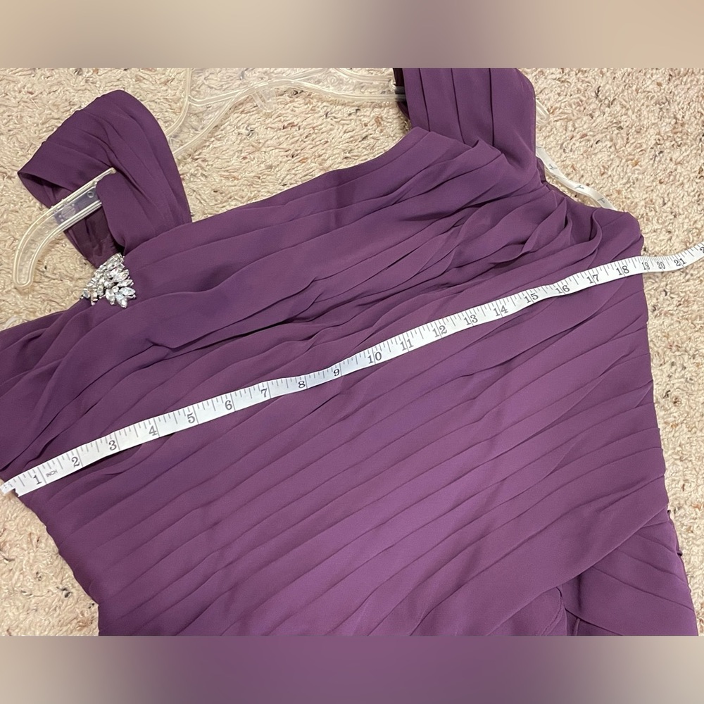 Jade by Jasmine J4425 Mother of the Bride Purple Plum Ruffle Formal Long Gown - Picture 10 of 16